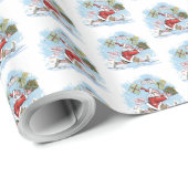 Cadeau Père Noël Papier d'emballage non préparé (Coin rond)