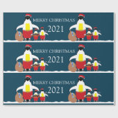 Cadeau Père Noël Petit Aide Enveloppement Papier (Plat)