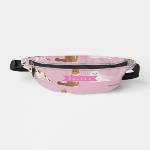 Cadeau personnalisé à motif de chat rose mignon po