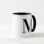 Cadeau personnalisé avec initiale M Mug monogrammé (Devant droit)