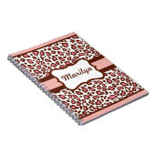 Cadeau personnalisé Carnet Leopard rose (Côté Droit)