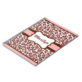 Cadeau personnalisé Carnet Leopard rose (Côté gauche)