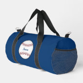 Cadeau personnalisé de baseball bleu Duffel sac ca (Coin droit)