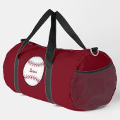 Cadeau personnalisé de baseball rouge Duffel sac c (Coin droit)