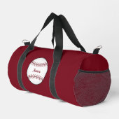 Cadeau personnalisé de baseball rouge Duffel sac c (Coin droit)