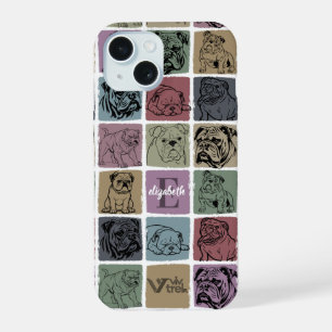 Cadeau personnalisé de bulldog Art floral boho pou