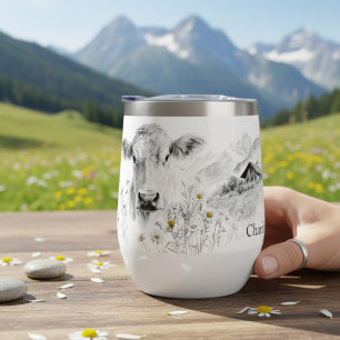 Cadeau personnalisé de chalet de vache alpine suis
