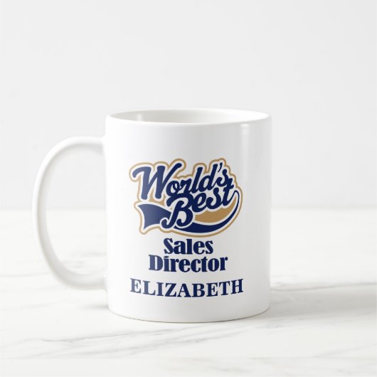 Cadeau personnalisé de directeur de ventes tasse (Gauche)