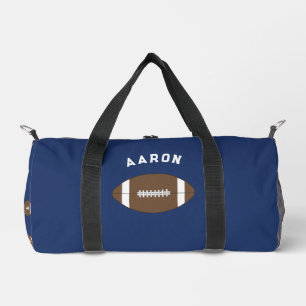 Cadeau personnalisé de football bleu Duffel sac ca