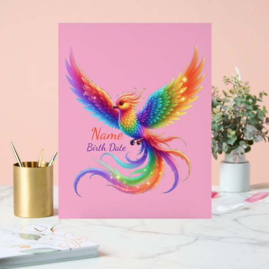 Cadeau personnalisé de nom et date de naissance de (Mariage)