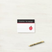 Cadeau personnalisé de notes post-it en forme de p (Sur un bureau)