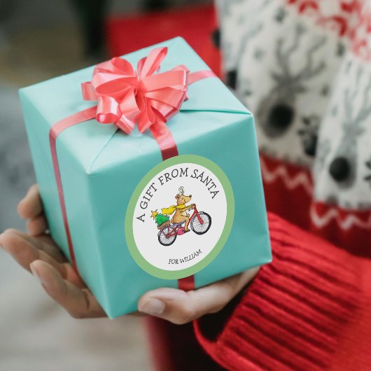 Cadeau personnalisé de Père Noël Sticker pour enfa