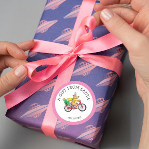 Cadeau personnalisé de Père Noël Sticker pour enfa