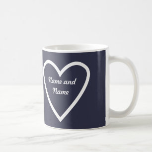 Cadeau personnalisé de tasse de coeur