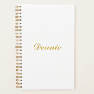 Cadeau personnalisé de typographie dorée Dennis
