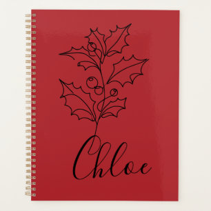 Cadeau personnalisé Décembre Holly Flower