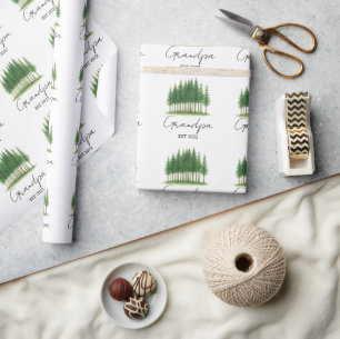 Cadeau Personnalisé "Grandpa Est. [Année]" Papier d'embal