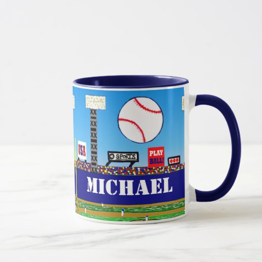 Cadeau personnalisé par tasse de base-ball de (Droite)