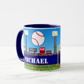 Cadeau personnalisé par tasse de base-ball de (Devant gauche)