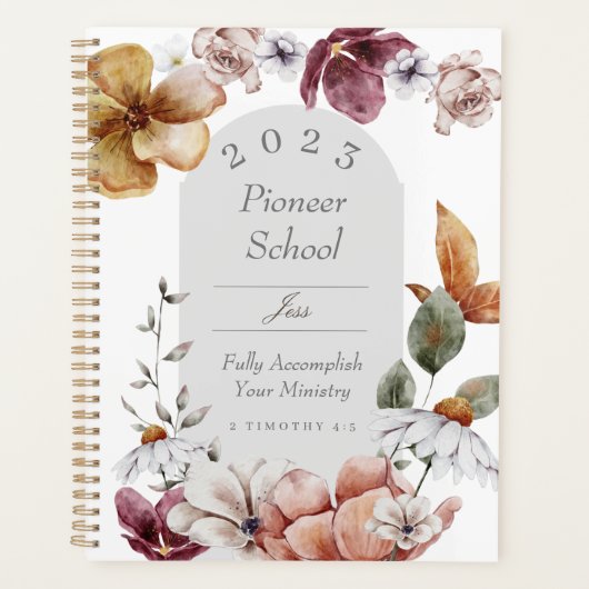 Cadeau personnalisé pour 2023 JW pionnier Planner (Devant)
