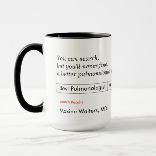 Cadeau personnalisé pour la Mug Pulmonologue (Gauche)