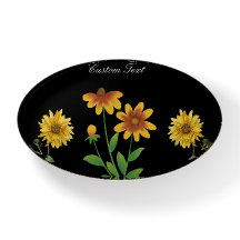 Cadeau personnalisé presse-papiers en verre floral
