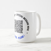 Cadeau personnalisé QR Code Mug Font et couleurs d (Devant droit)