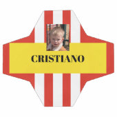 Cadeau personnalisé rouge, blanc et jaune (Plat)