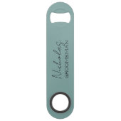 Cadeau personnalisé Vert de mer pour garçon d'honn (Devant)