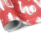 Cadeau Personnaliser HO HO HO Christmas Wrapper Papier Ca (Coin rond)