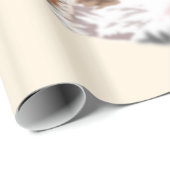 Cadeau Petit chien de compagnie avec papier d'enveloppeme (Coin rond)