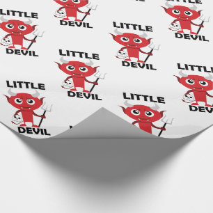 Cadeau Petit diable - papier d'emballage brillant, 30" x