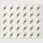 Cadeau Petit Digger - Papier d'enveloppement mat (Plat)