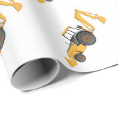 Cadeau Petit Digger - Papier d'enveloppement mat (Coin rond)