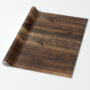 Cadeau Petit pain en bois rustique de papier d'emballage