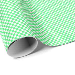 Cadeau Petit papier d'emballage vert clair et de blanc de