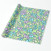 Cadeau Petits Fleurs Papier Emballage Art Populaire Joyeu (Déroulé)