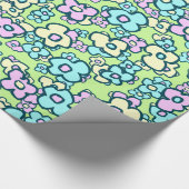 Cadeau Petits Fleurs Papier Emballage Art Populaire Joyeu (Coin)