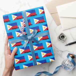 Cadeau Philippines Papier à enveloppement, drapeau philip