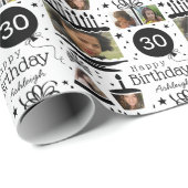 Cadeau Photo Collage Nom 30e Anniversaire Papier d'envelo (Coin rond)