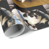 Cadeau Photo de Tuxedo Chat sur papier d'enveloppement de (Coin rond)