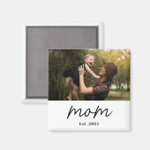 Cadeau photo Magnet de maman établi (Recto/Verso)