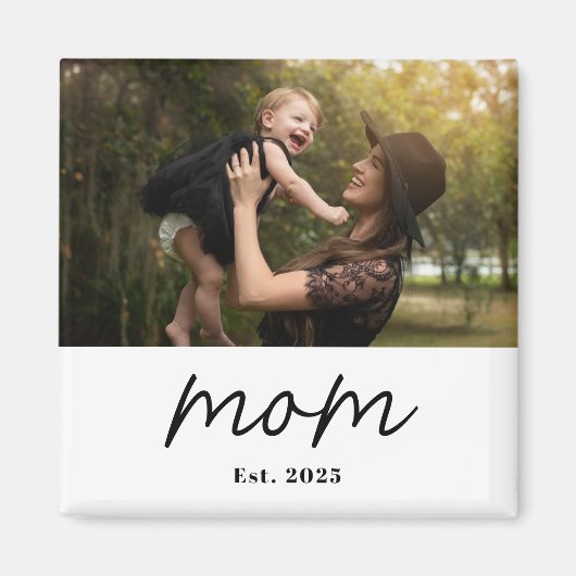 Cadeau photo Magnet de maman établi (Devant)