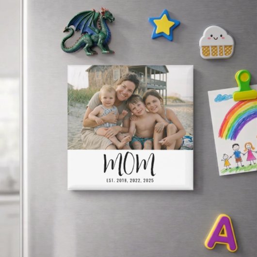 Cadeau Photo Magnet Maman Établie