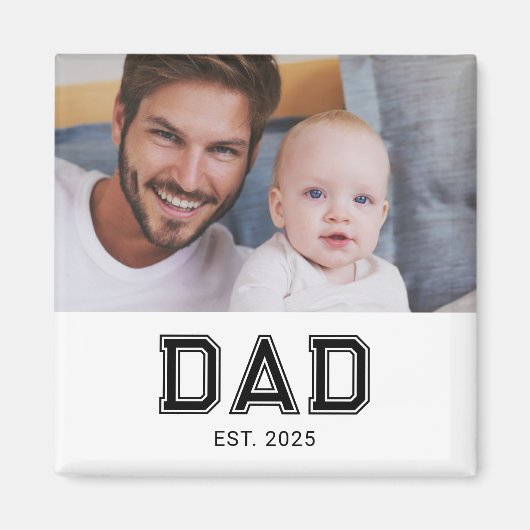 Cadeau Photo Magnet Papa Créé (Devant)
