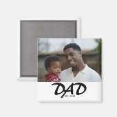 Cadeau Photo Magnet Papa Créé (Recto/Verso)