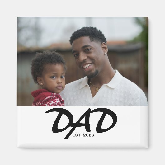 Cadeau Photo Magnet Papa Créé (Devant)