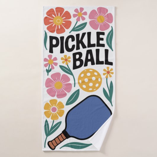 Cadeau Pickleball Flower Paddle (Serviette de bain)