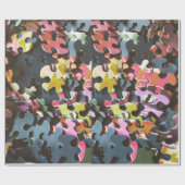 Cadeau Pièces de puzzle Papier d'enveloppement d'annivers (Plat)