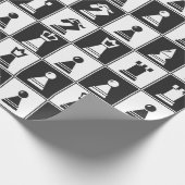 Cadeau Pièces d'échecs Motif Design Papier d'enveloppemen (Coin)